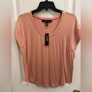 White House Black Market Peach Short Sleeve Top